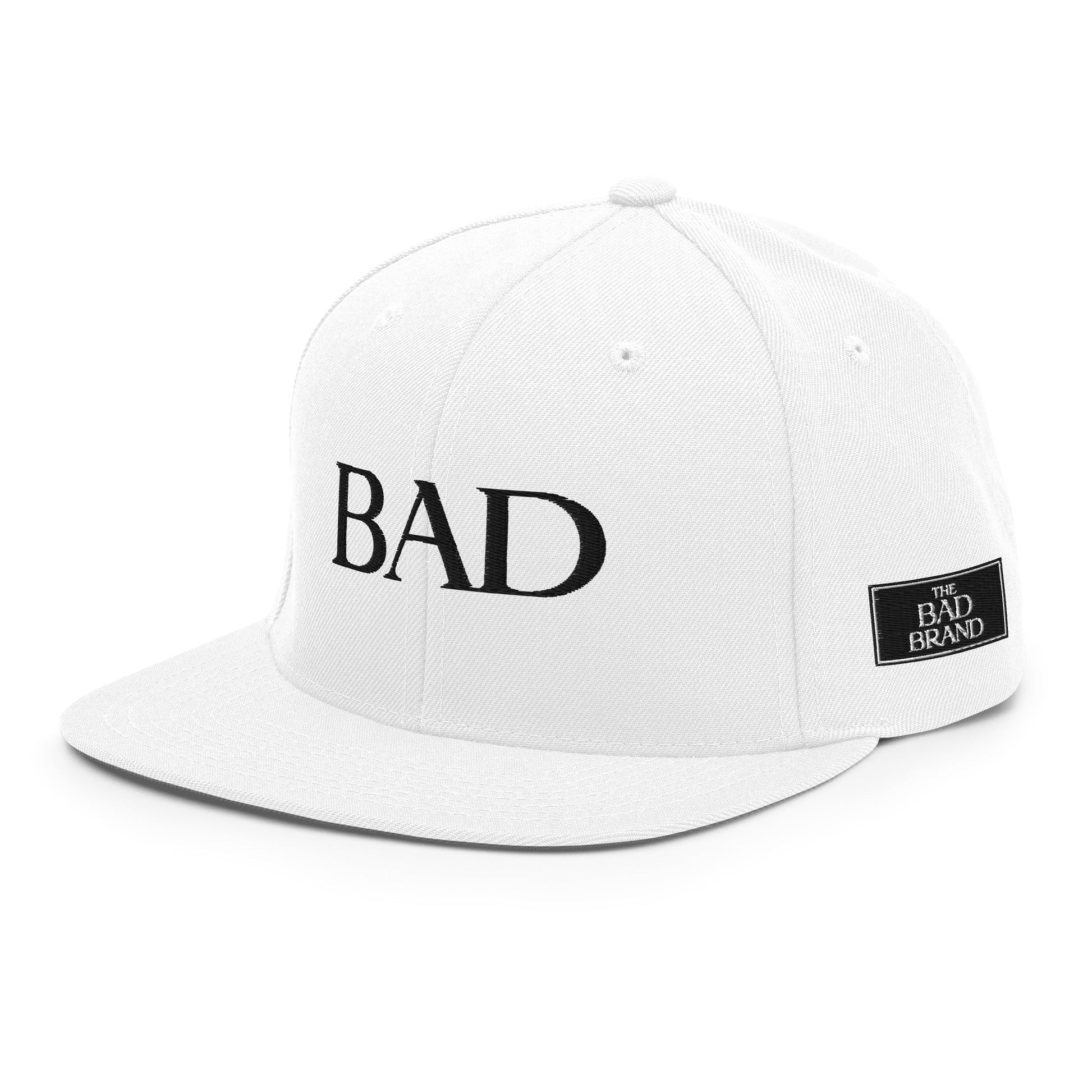 BAD Signature Snapback | Unisex White Hat - The BAD Brand