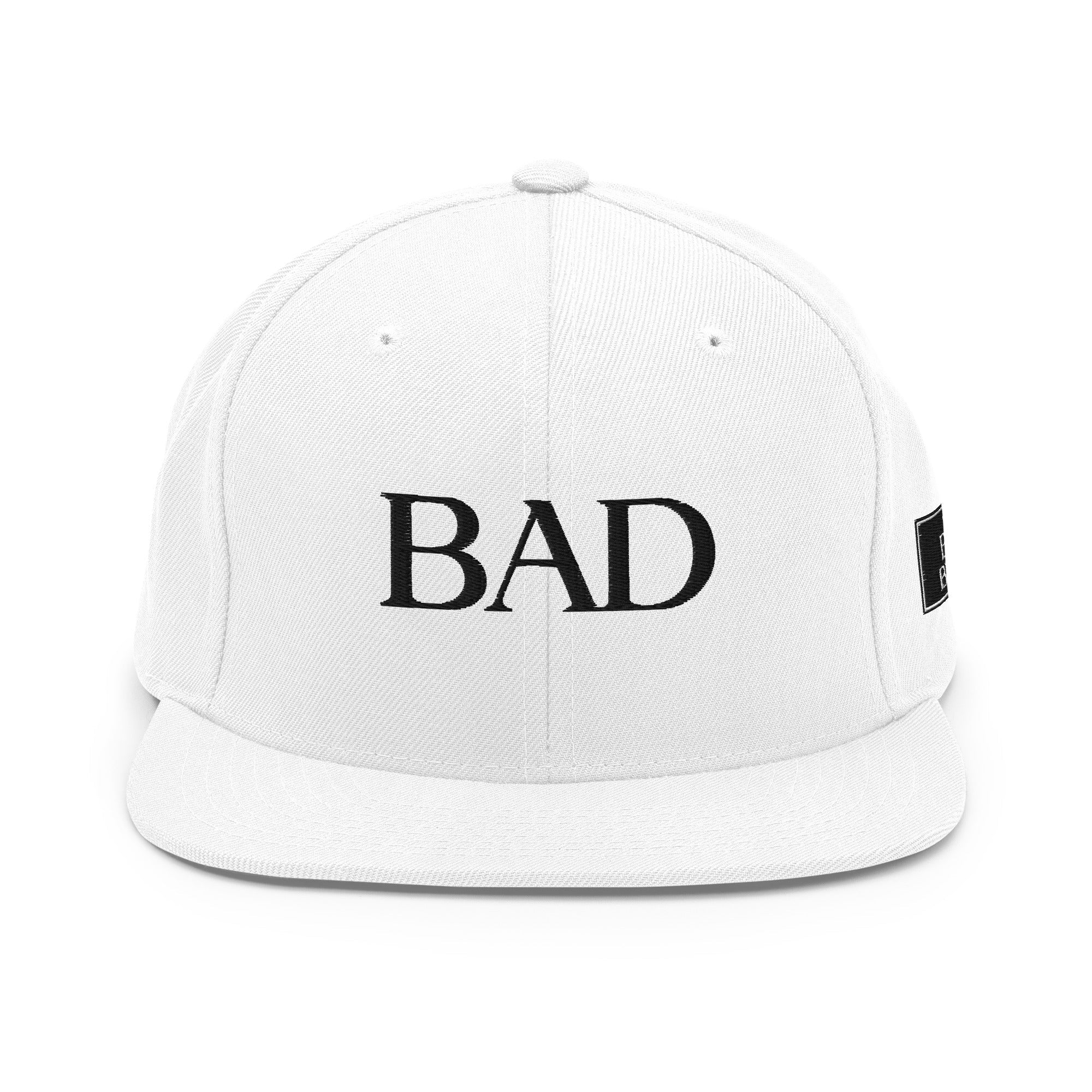 BAD Signature Snapback | Unisex White Hat - The BAD Brand