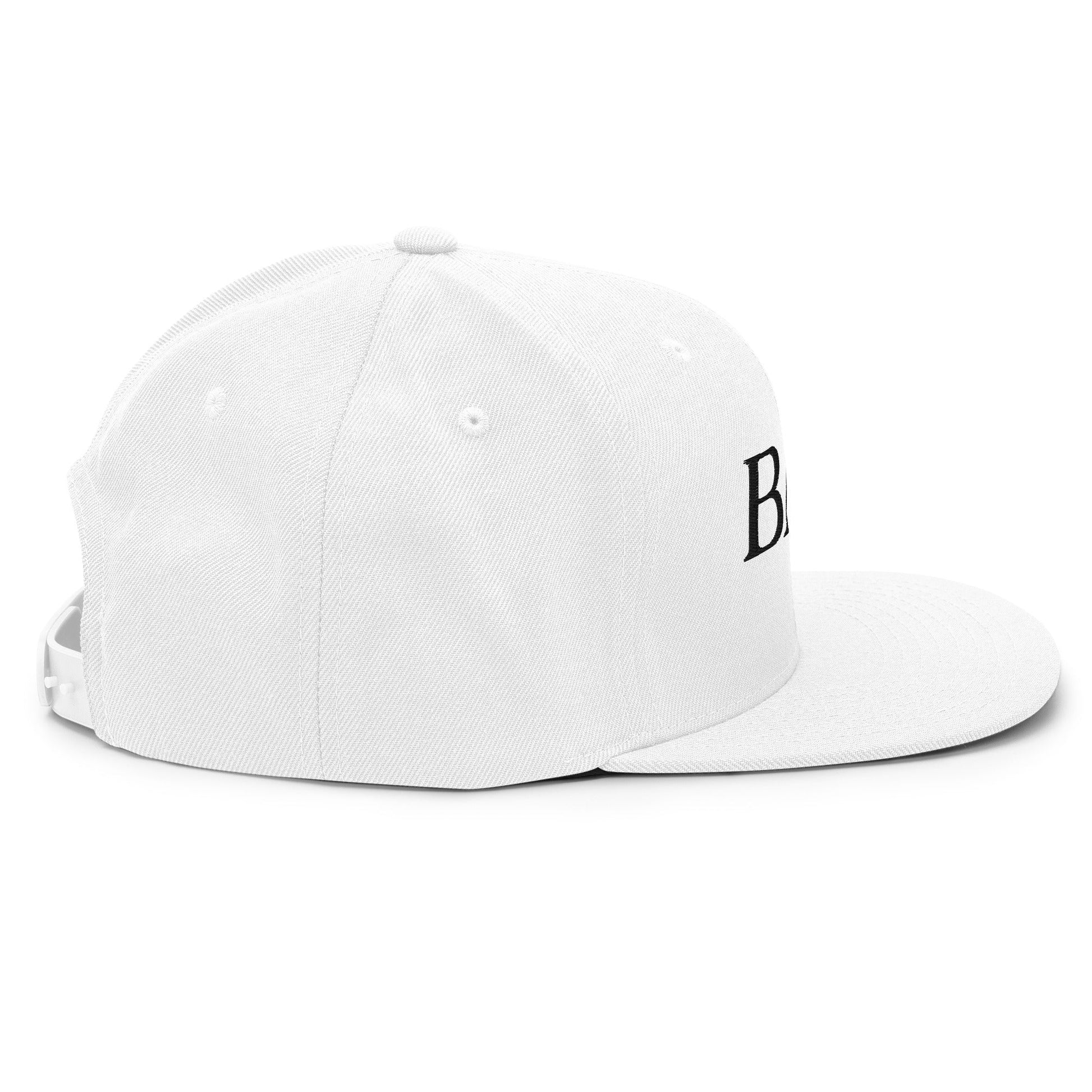 BAD Signature Snapback | Unisex White Hat - The BAD Brand