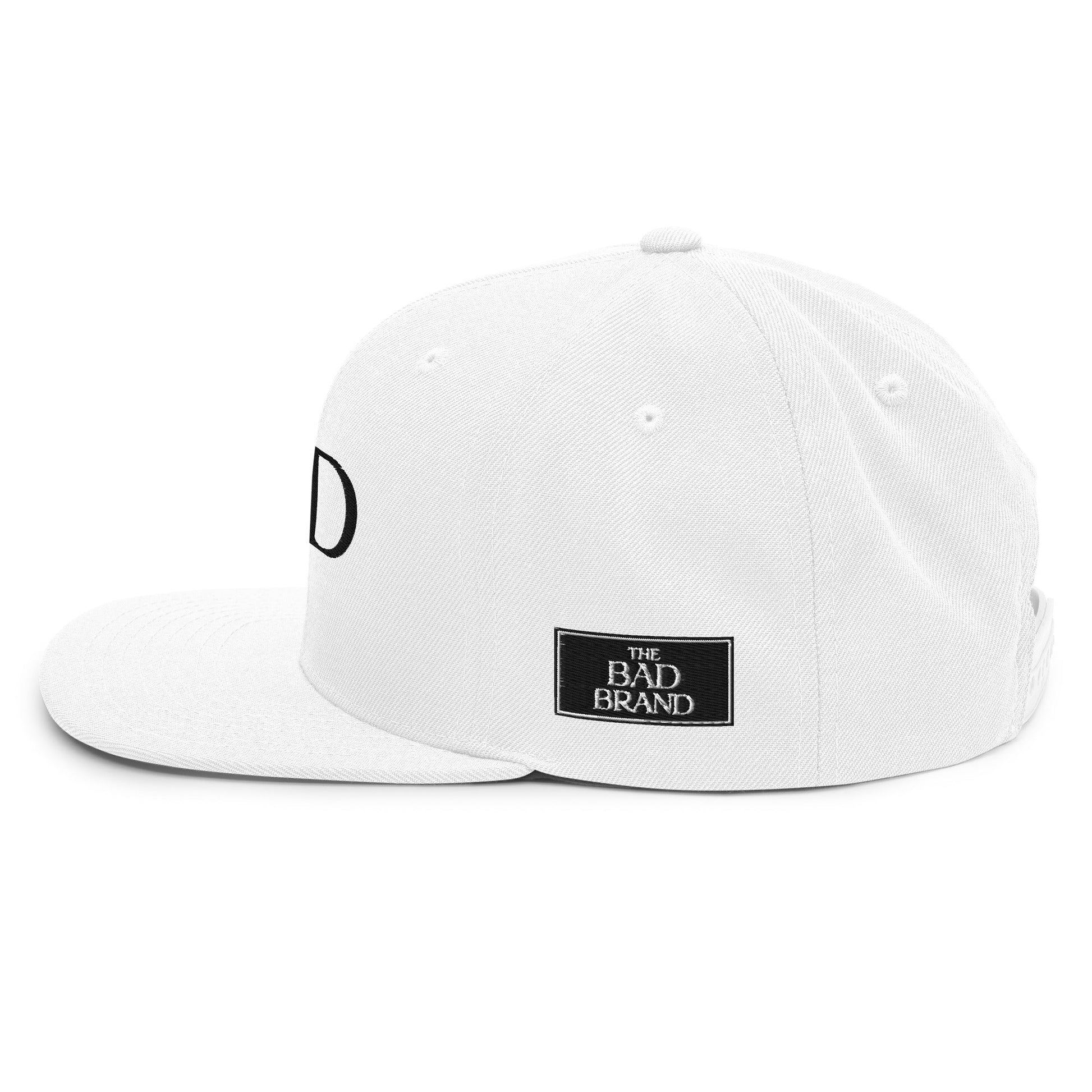 BAD Signature Snapback | Unisex White Hat - The BAD Brand